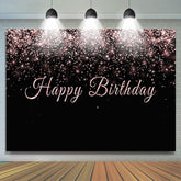 Lofaris Black and Rose Gold Birthday Backdrops for Photo